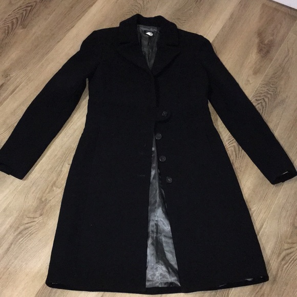 JCREW black structured crepe wool lady day coat - Picture 4 of 13